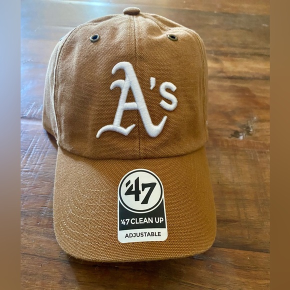 Oakland Athletics MLB 47 Brand x Carhartt Adjustable Strapback Clean Up Hat NWT - Picture 1 of 4